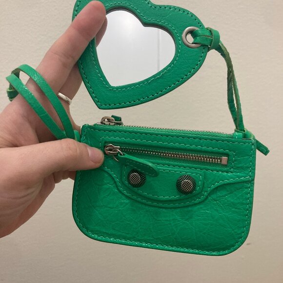 Authentic Balenciaga Le Cagole Giant Studs Shoulder Bag XS Apple Green - Picture 7 of 11